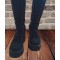 WOMEN'S SUEDE LONG BOOTS BLACK COLOR