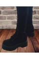 WOMEN'S SUEDE LONG BOOTS BLACK COLOR