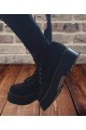 WOMEN'S SUEDE LONG BOOTS BLACK COLOR