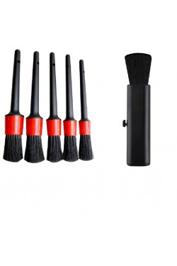 5 + 1 pièces brosse de nettoyage détaillée de véhicule ensemble de brosses de nettoyage de moteur intérieur et externe