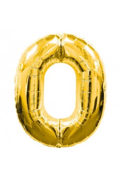 0 Number Foil Balloon Gold Color 40 inch