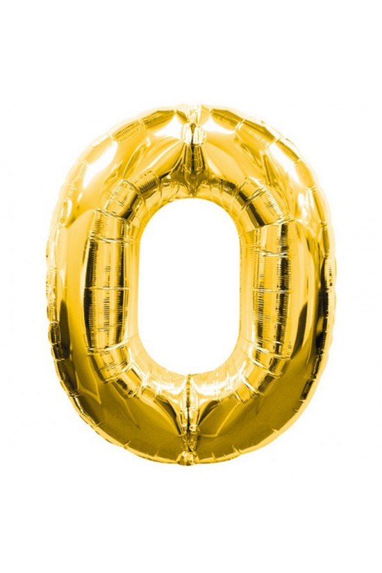 0 Number Foil Balloon Gold Color 40 inch