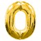 0 Number Foil Balloon Gold Color 40 inch