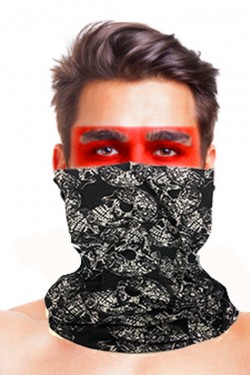 Çoklu Kafatası Baf Bandana Siyah Beyaz Maske