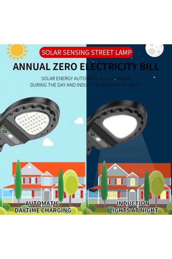 Solar-Gartenleuchte in 38-LED-Straßenlaternenform