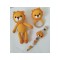 Arife Hanım Amigurumi Gift Lion Newborn Sleeping Companion Pacifier Chain and Hochet Set