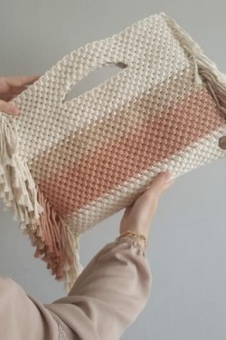 Arife Hanım Handcrafted Macrame Reversible Functional Bag