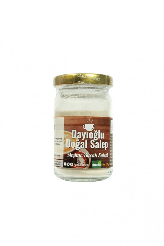 Dayıoğlu Natural Salep Poudre Naturelle Salep Glace Salep Célèbre Bucak Salep 50 gr Salep