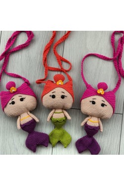 Arife Hanım Amigurumi El İşçilği Balık Kız Çanta ( 1 adet fiyatıdır.)