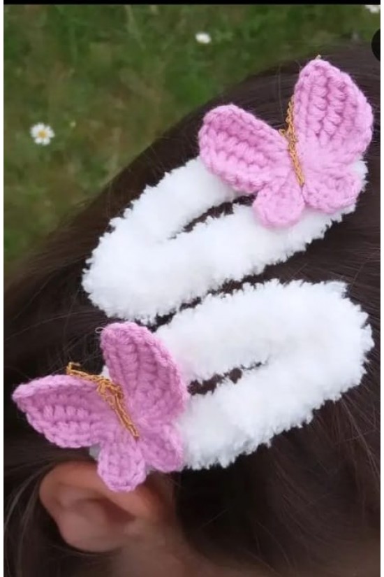 Mme Arife Amigurumi Handcraft Snap Butterfly Buckle (2 pcs.)