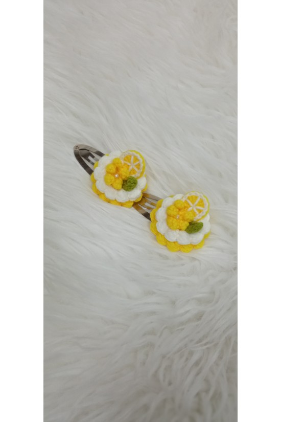 Arife Hanım Handmade Clasp Orange and Lemon Slice Figured Clasp (Sold as a Set of 2)