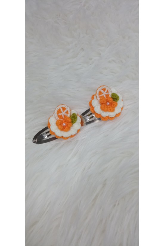 Arife Hanım Handmade Clasp Orange and Lemon Slice Figured Clasp (Sold as a Set of 2)