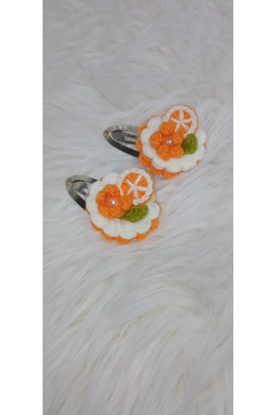 Arife Hanım Handmade Clasp Orange and Lemon Slice Figured Clasp (Sold as a Set of 2)