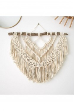 Arife Hanım Macrame Wall Ornament Cream