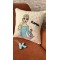 Arife Hanım Punch Handcrafted Frozen Design Pillow Case (special design) 100% Coton yarn is used. Personalized Design is Made.