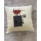 Arife Hanım Punch Handcrafted Colorful Female Silhouette Patterned Design Pillow Case (special design) 100% cotton thread is used.